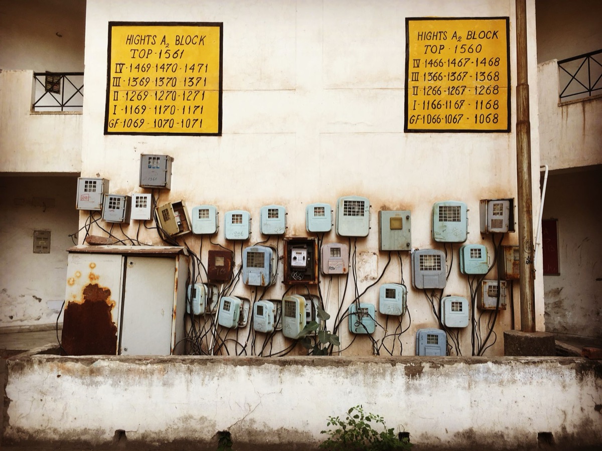 lecture d'un compteur d'électricité