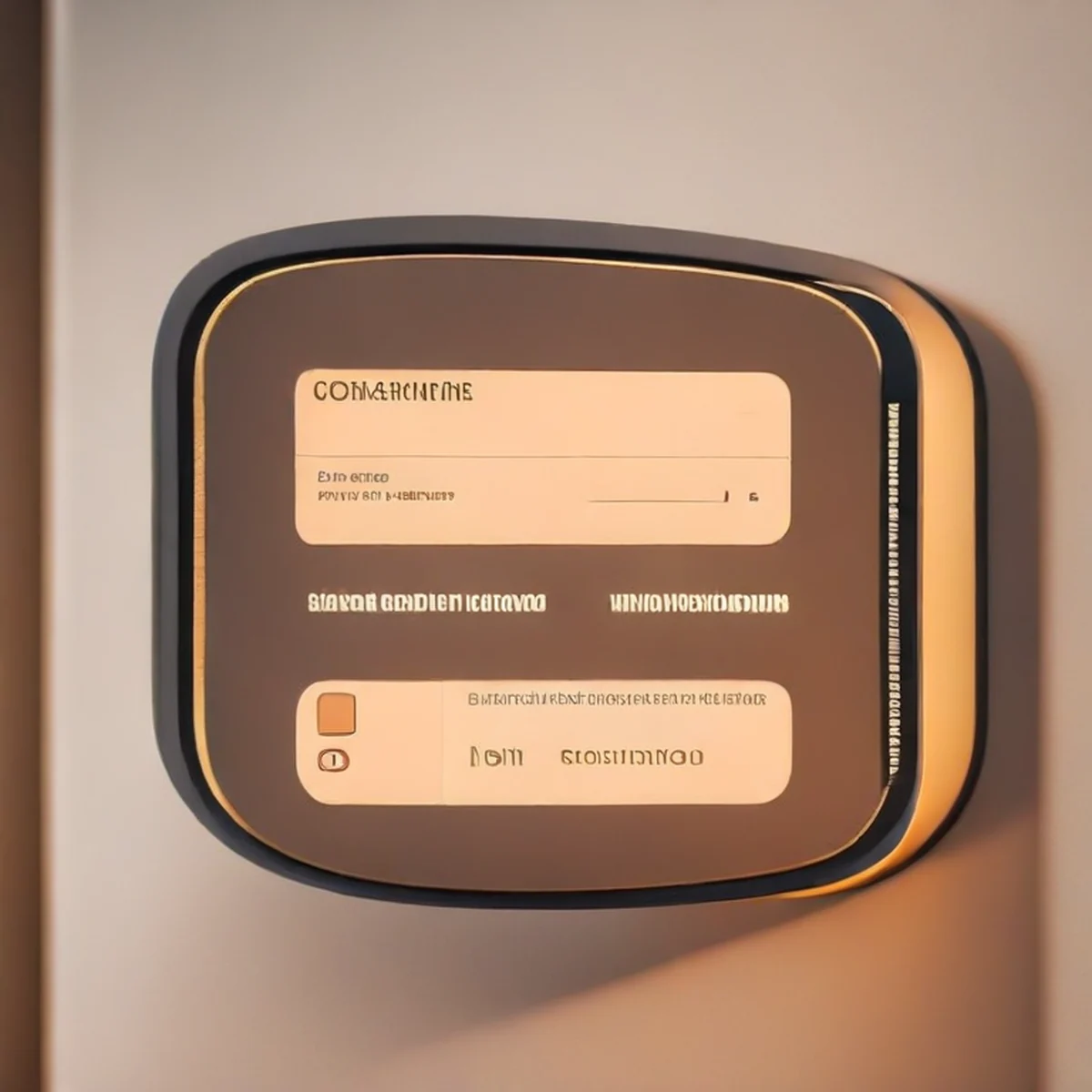 Smart home energy management interface during golden hour