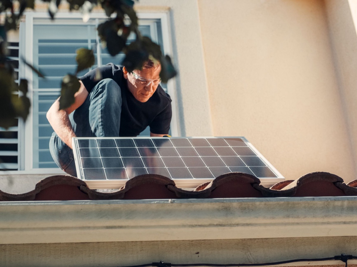 panneaux solaires installés